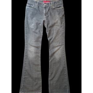 VTG Levi's 518 Size 7 Jr. Superlow Boot Cut Stretch Gray Jeans Women 31x32